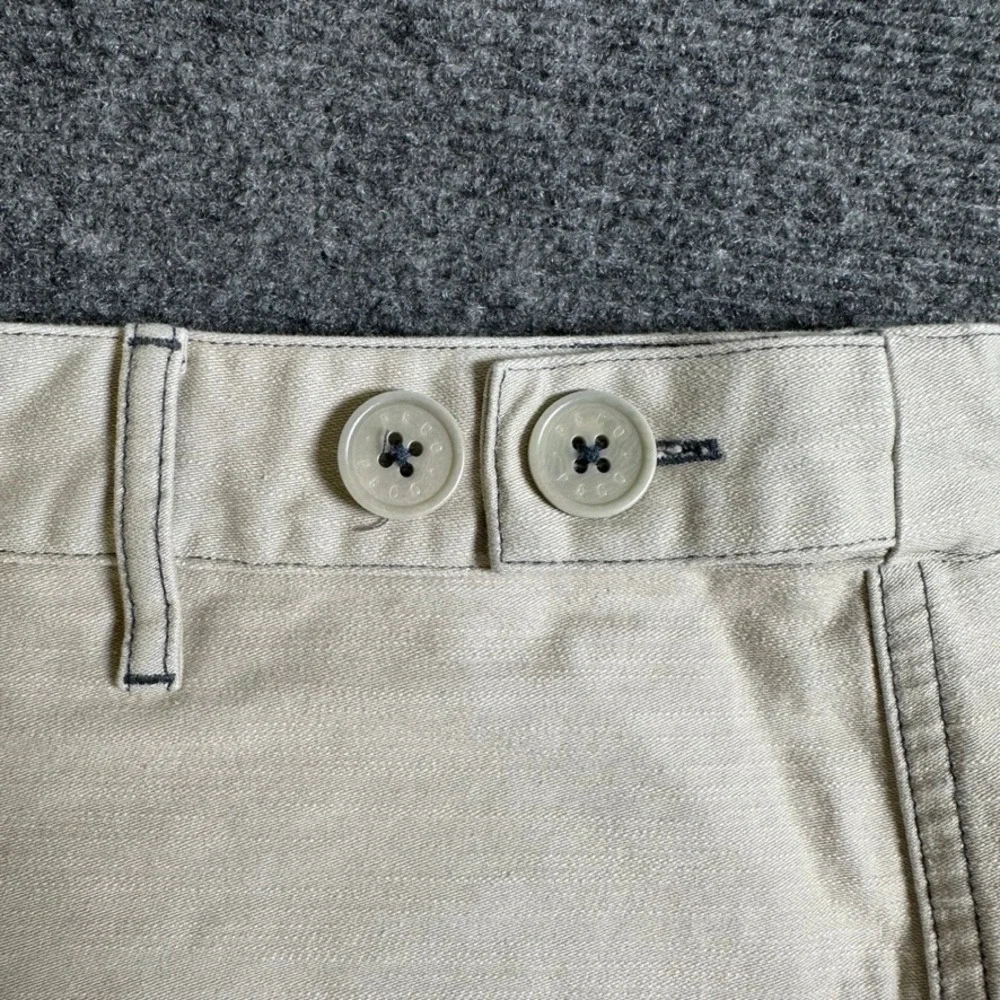 P&Co Mens Utility Trousers Sand Beige Cotton Twill Workwear Pants Size 34